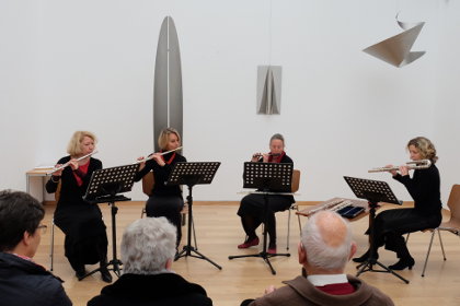 Das Quartett Contravers beim Matinée-Konzert in der Skulpturenhalle